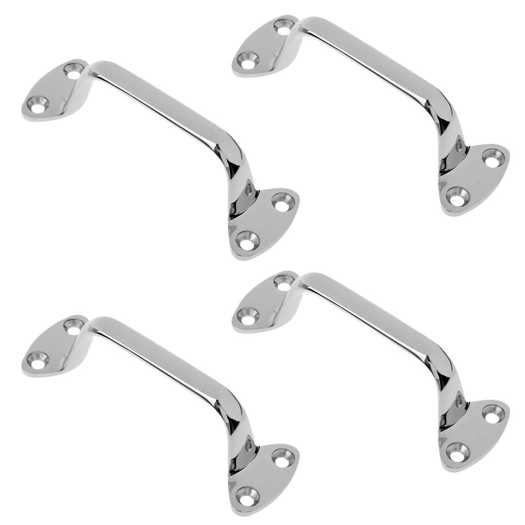 4 Piece Boat Transom Hatch Door Grab / Lift Handle 6 Marine Stainless Steel"