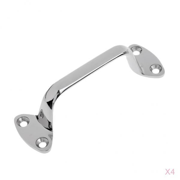 4 Piece Boat Transom Hatch Door Grab / Lift Handle 6 Marine Stainless Steel"