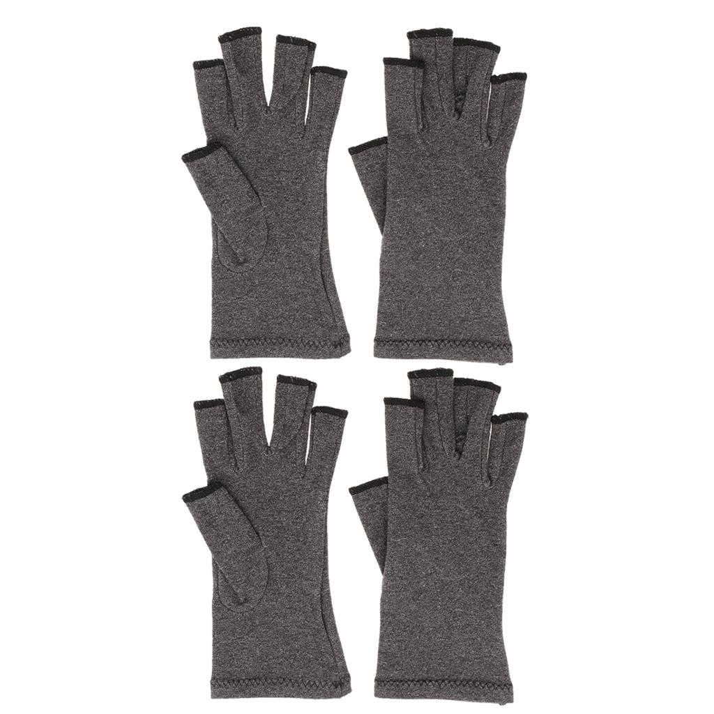 2 Pairs Unisex Cotton Compression Gloves Hand Arthritis Joint Pain Relief