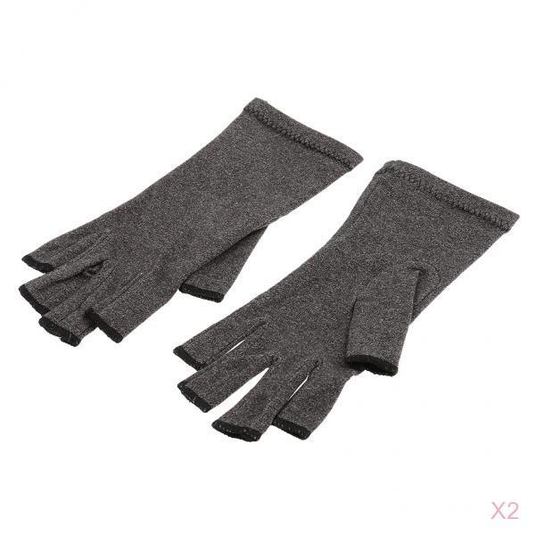 2 Pairs Unisex Cotton Compression Gloves Hand Arthritis Joint Pain Relief