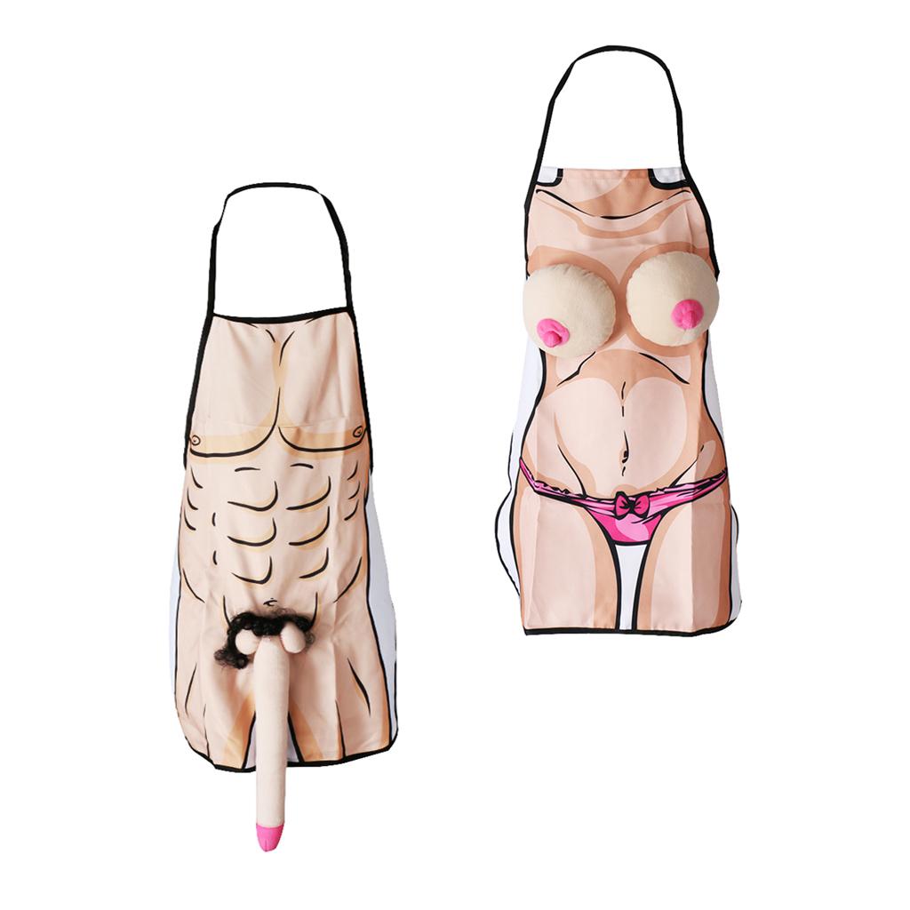 2pcs/Set Naughty Adult Boob Willy 3D Apron Hen Stag Night Party Accessories