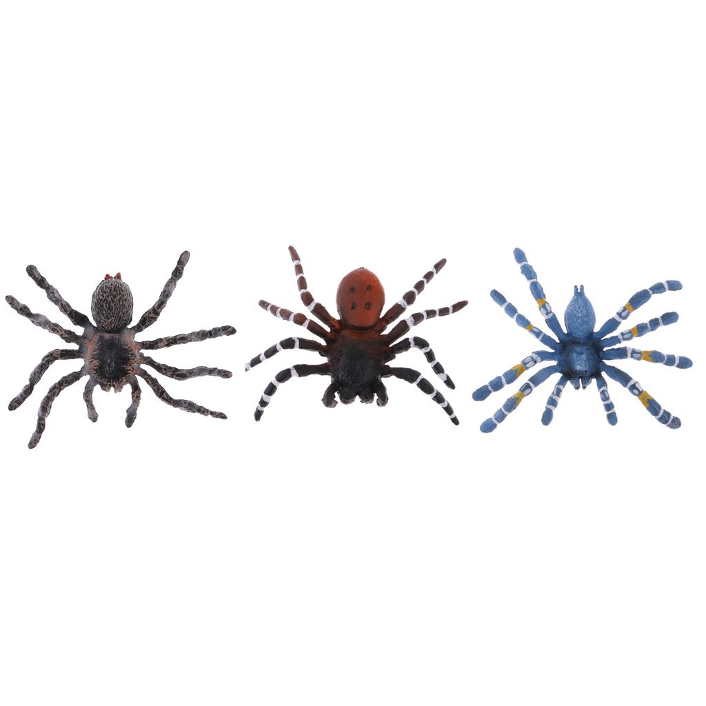 3x Realistic Spider Animal Model Figure Figurine Kids Educational Toys Decor