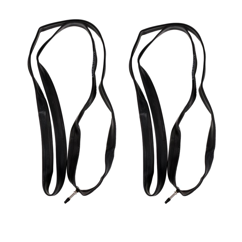 2Pcs Bicycle Inner Tube 700 x 28/32C FV Valve Rubber Bike Inner Tube Tire