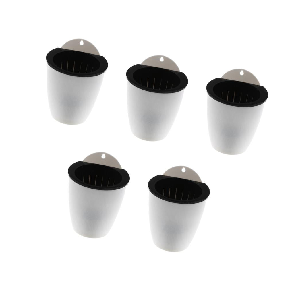 5 pieces Garden Self-watering Plant Flower Pot Wall Hanging Plastic Planter