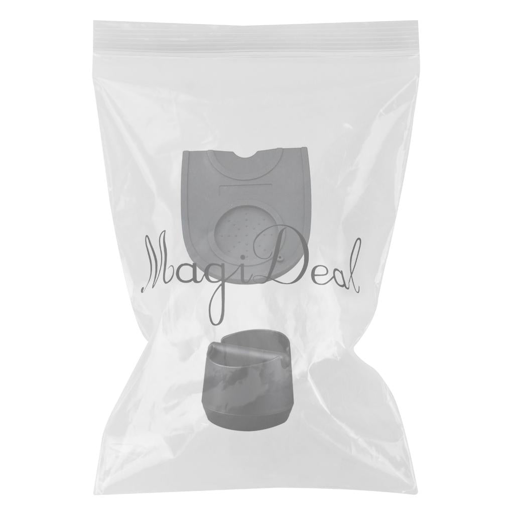 Black Coffee Knock Box with Handle Bucket Grinds Waste Bin with Tamper Mat