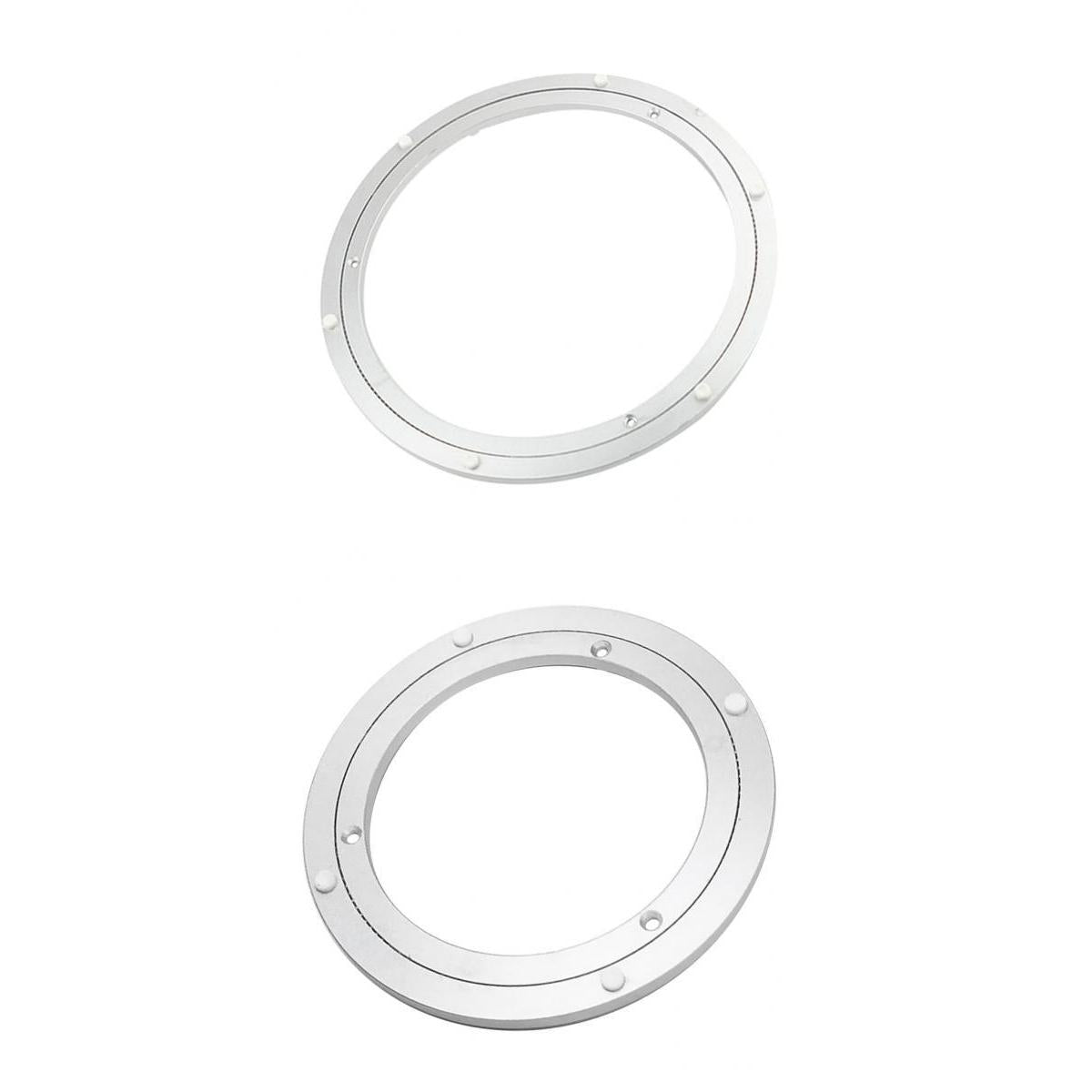 2 Pieces 12, 16 inch Aluminum Alloy Round Rotating Turntable Bearing Table