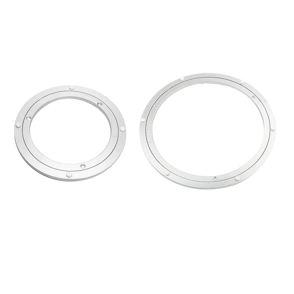 2 Pieces 12, 16 inch Aluminum Alloy Round Rotating Turntable Bearing Table