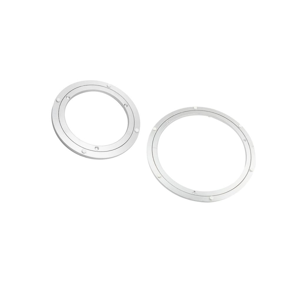 2 Pieces 12, 16 inch Aluminum Alloy Round Rotating Turntable Bearing Table