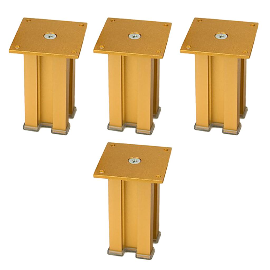 Aluminum Alloy Sofa Leg Furniture Plinth Stand Feet for Cupboard Cabinet 12cm Gold