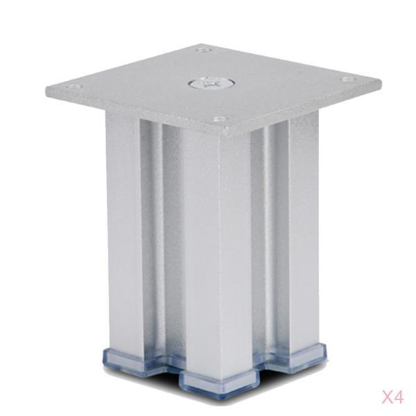Aluminum Alloy Sofa Leg Furniture Plinth Stand Feet for Cupboard Cabinet 12cm Silver