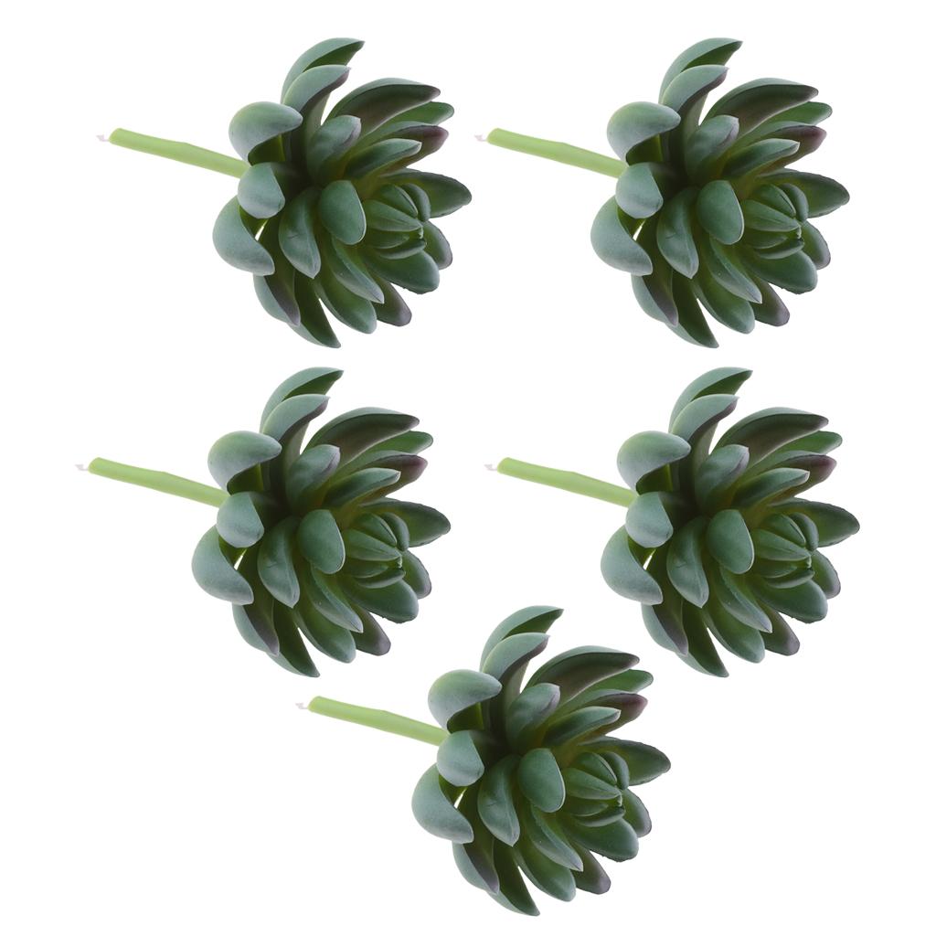 5 Pieces Artificial Plastic Succulent Plants Cactus Home Decor Greenery 16cm