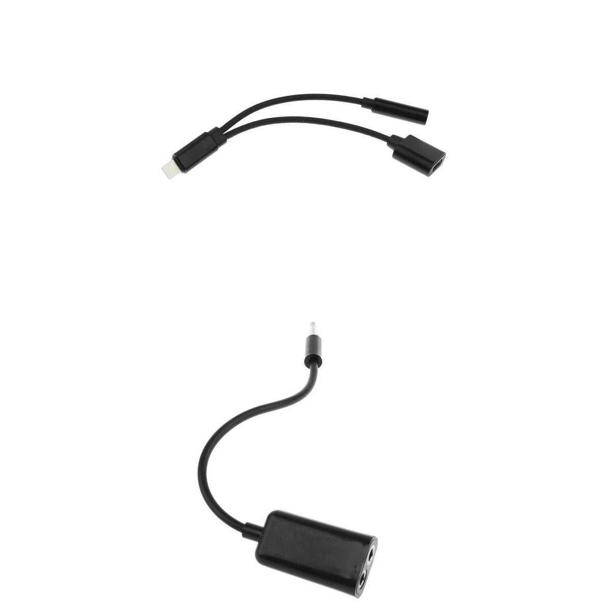 3.5mm Headphone Audio Adapter Charger Cable + Audio Splitter cable