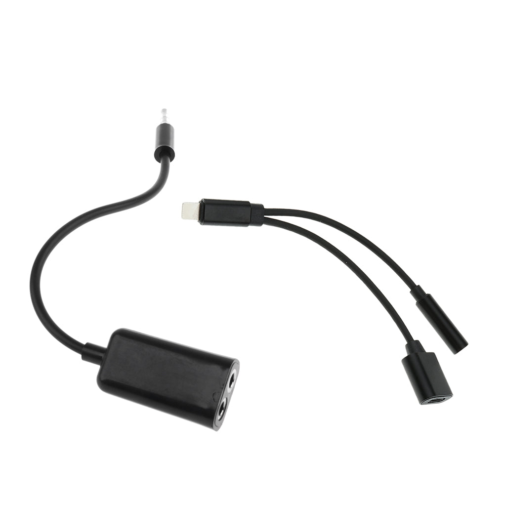 3.5mm Headphone Audio Adapter Charger Cable + Audio Splitter cable