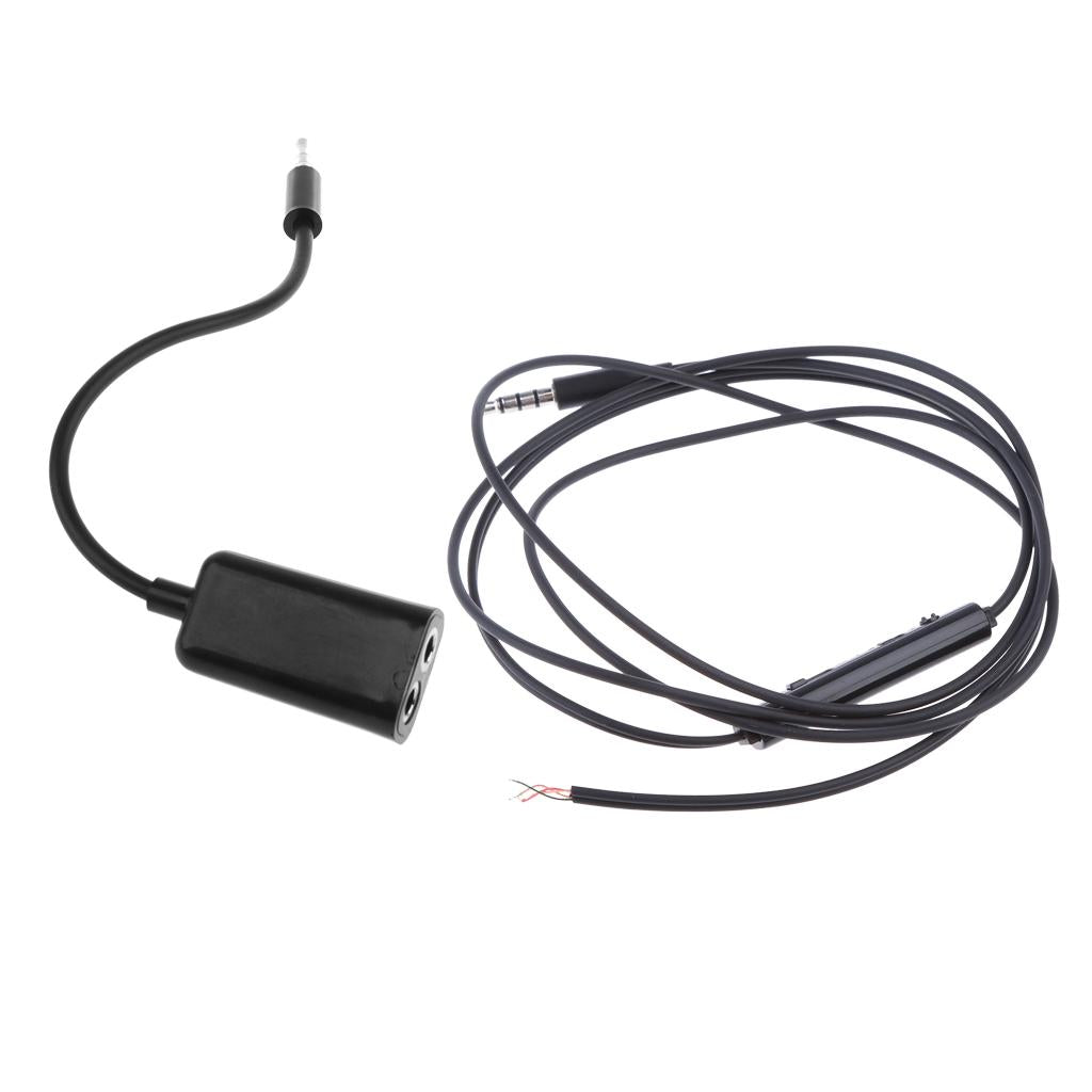 3.5mm Male to 2 Port 3.5mm Female Audio Splitter +DIY Earphone Cable