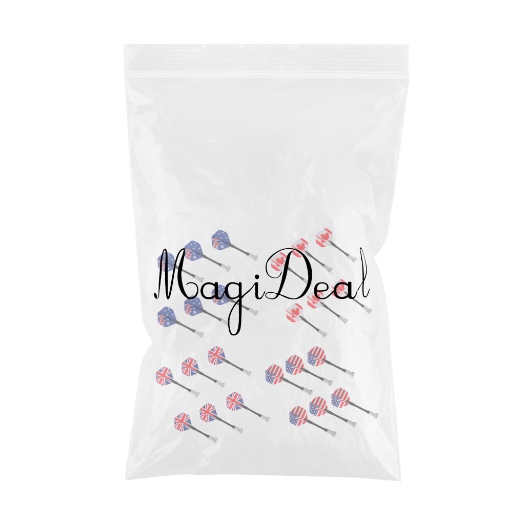 24 Pieces Magnetic Darts for Magnet Dartboard Dart Board National Flag