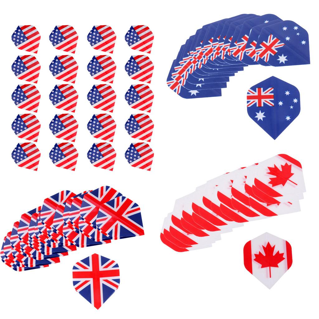 80 Pieces National Flag Standard Dart Flights Professional PET Darts Flights