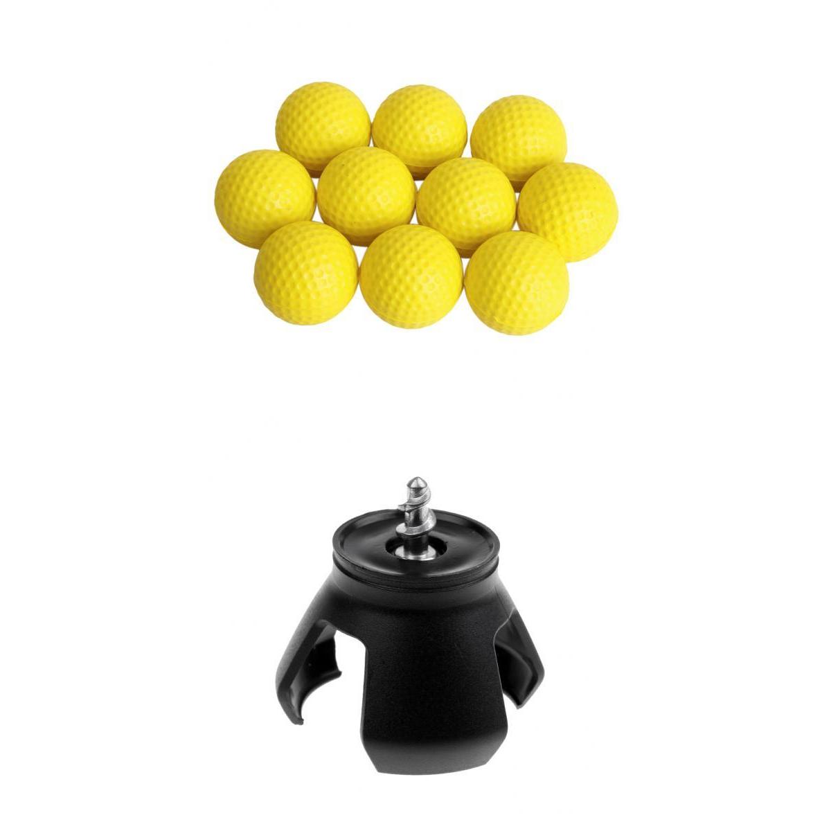 10pcs PU Golf Ball Training Soft Foam Practice Balls + Golf Ball Pick Up