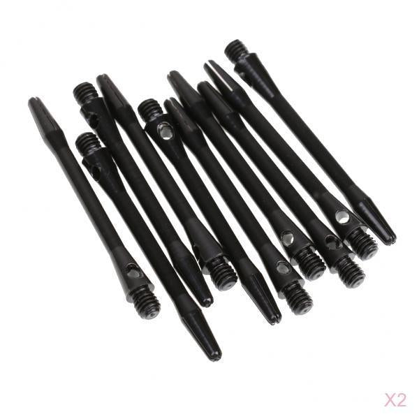 20 Pieces Durable 53mm 2BA Thread Aluminium Alloy Dart Shafts Stems Black