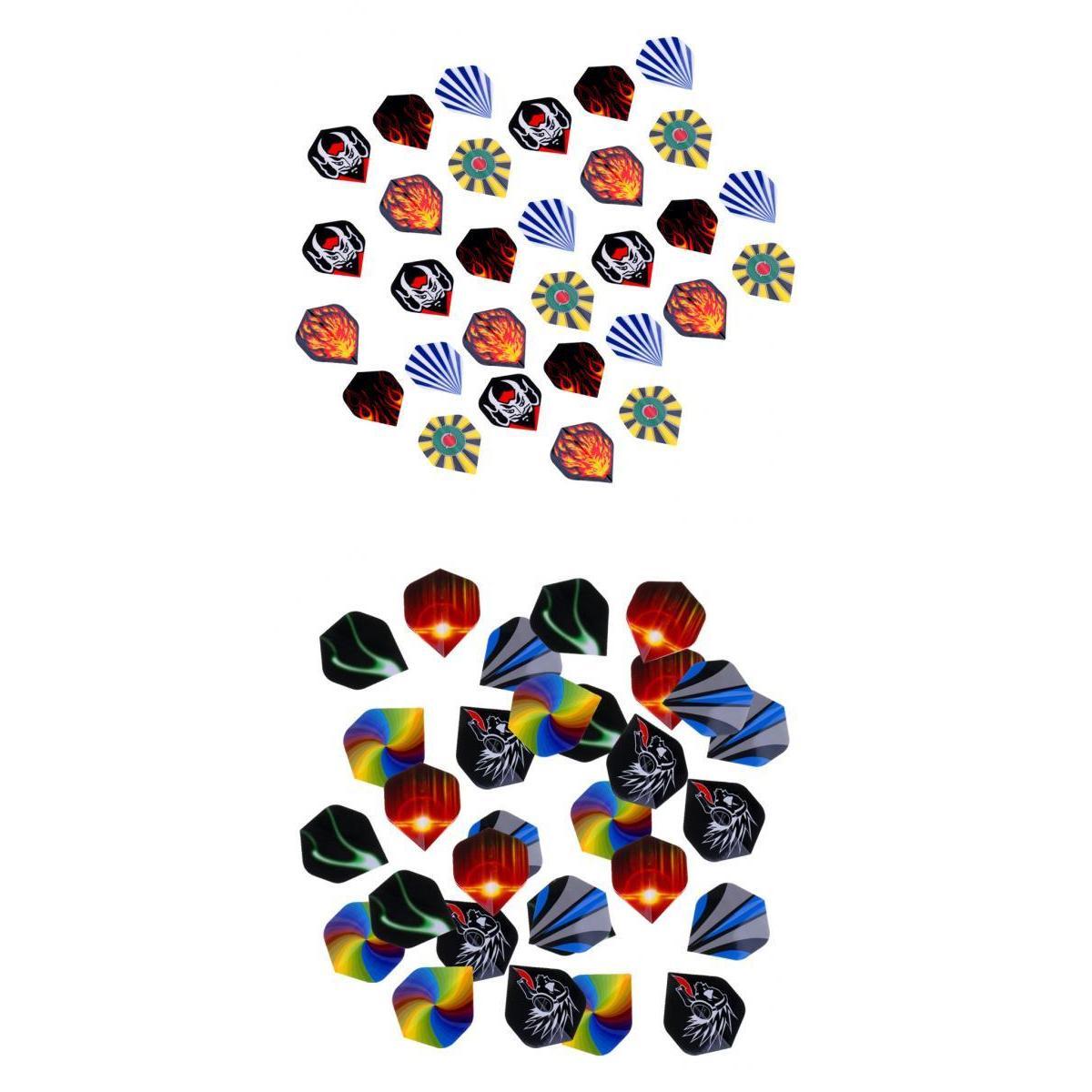 60 Pieces/Pack Assorted Color Durable Professional Standard Dart Flights