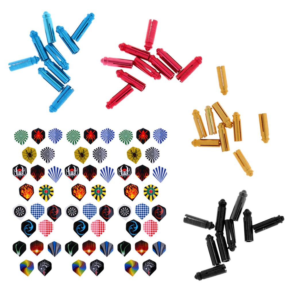 36 Pieces Dart Flight Savers Protectors Plus 60 Pieces Assorted Dart Flights