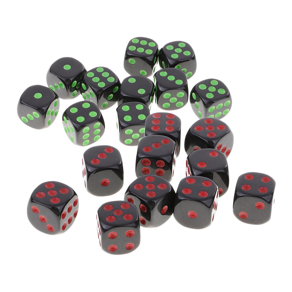 20 Pieces D6 Dice Set for Dungeons and Dragons TRPG Board Games