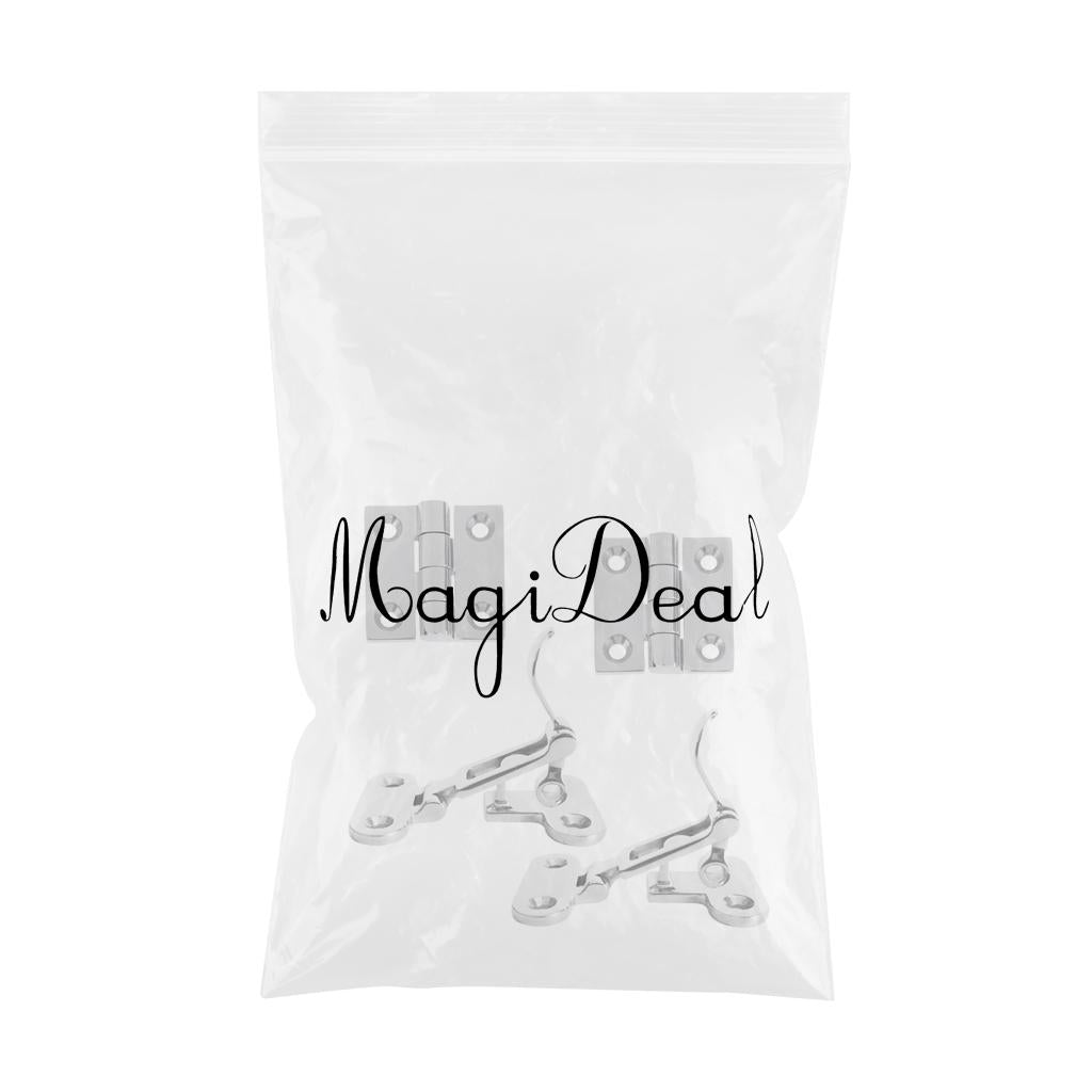 2 Marine Boat Hatch Anti-Rattle Latch Fastener Clamp for 2 Flush Door Hinge