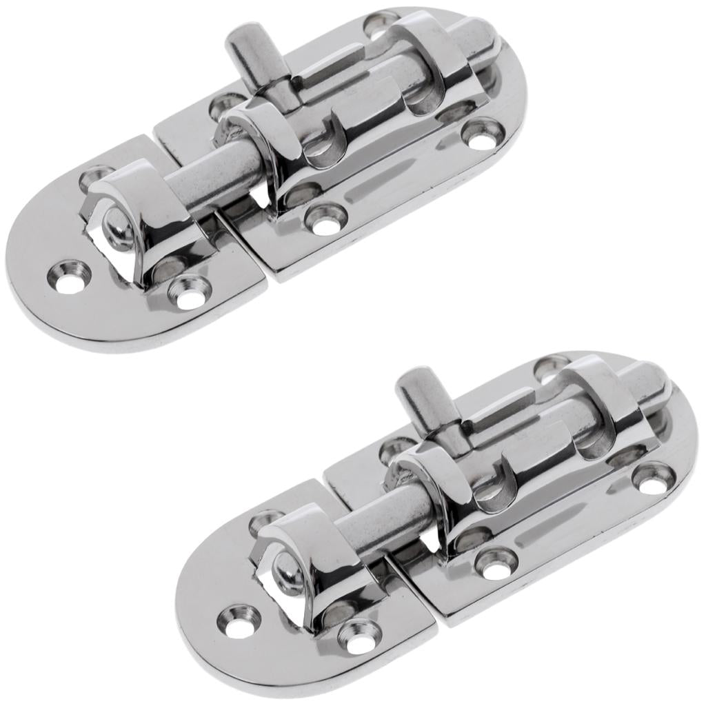 2 Pieces Door Lock Latch Slide Barrel Bolt Clasp Boat 316 Stainless Steel