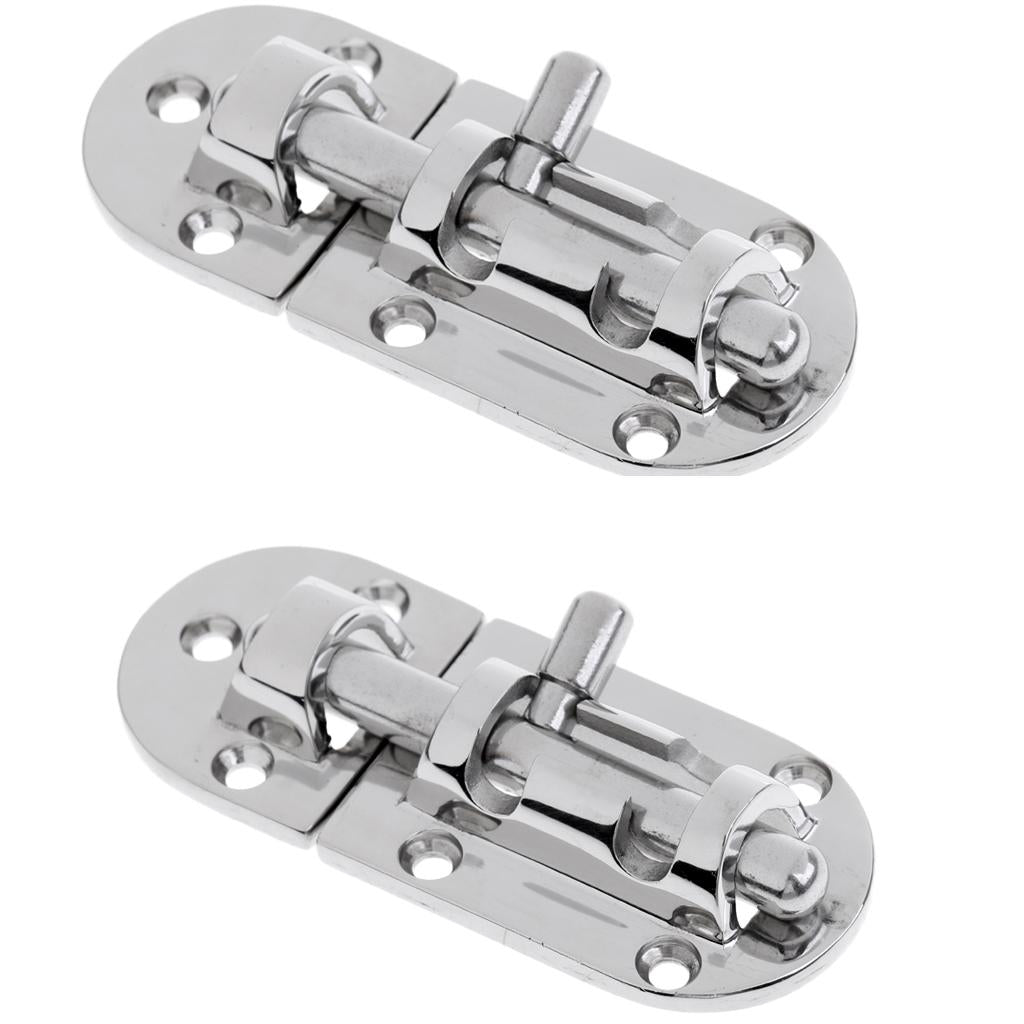 2 Pieces Door Lock Latch Slide Barrel Bolt Clasp Boat 316 Stainless Steel