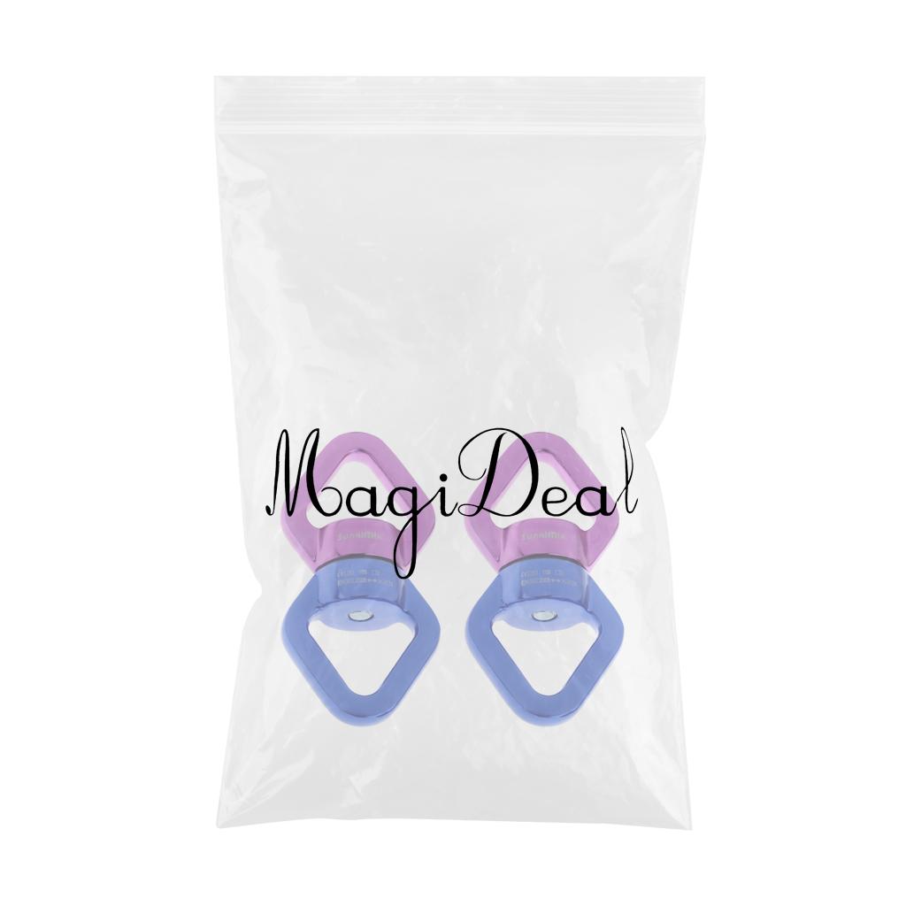 2 Pieces Safety Swivel Rope Connector for Climbing Aerial Dance Blue Purple