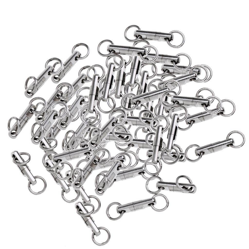 100pcs Fishing Ball Bearing Swivels Heavy Duty Big Game Fishing Swivels 5mm