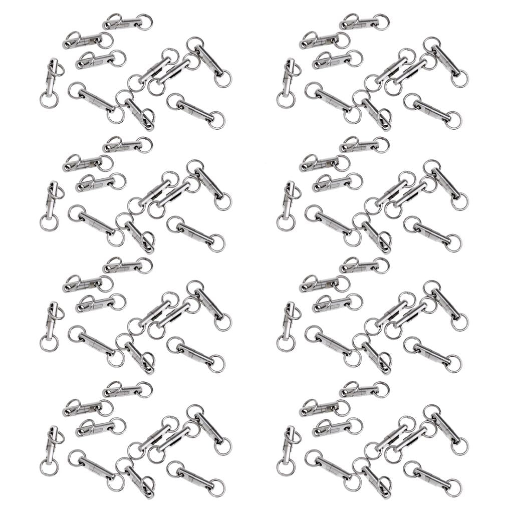 100pcs Fishing Ball Bearing Swivels Heavy Duty Big Game Fishing Swivels 5mm