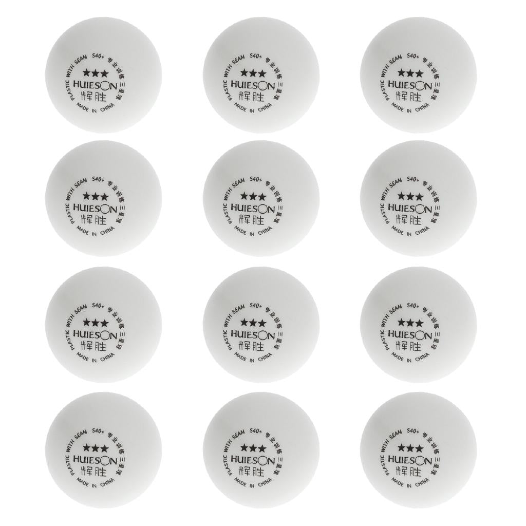 12 Pieces 3-Star PREMIUM 40+mm Table Tennis Balls Plastic Ball Official Ball