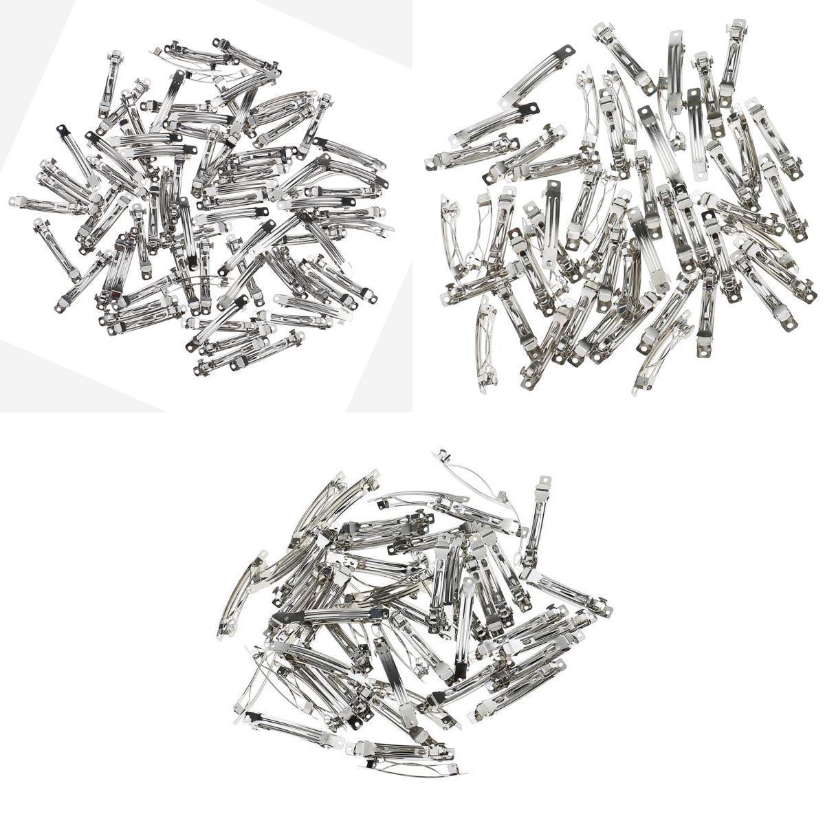 150 Pieces Assorted Blank French Barrette Hair Clip DIY Hair Accessories