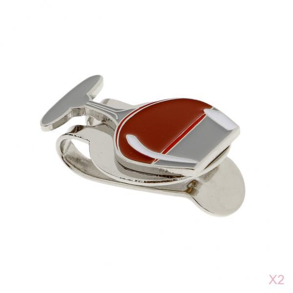 2 Pcs Golf Hat Clip with Detachable Magnetic Ball Marker Portable Golf Gift
