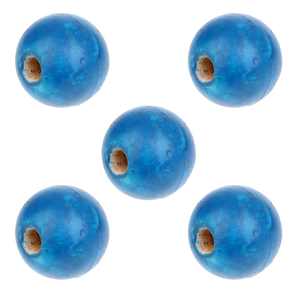 5 Pieces Water Ski Fishing Anchor Swimming Rope Line Lane Floats Ball Blue
