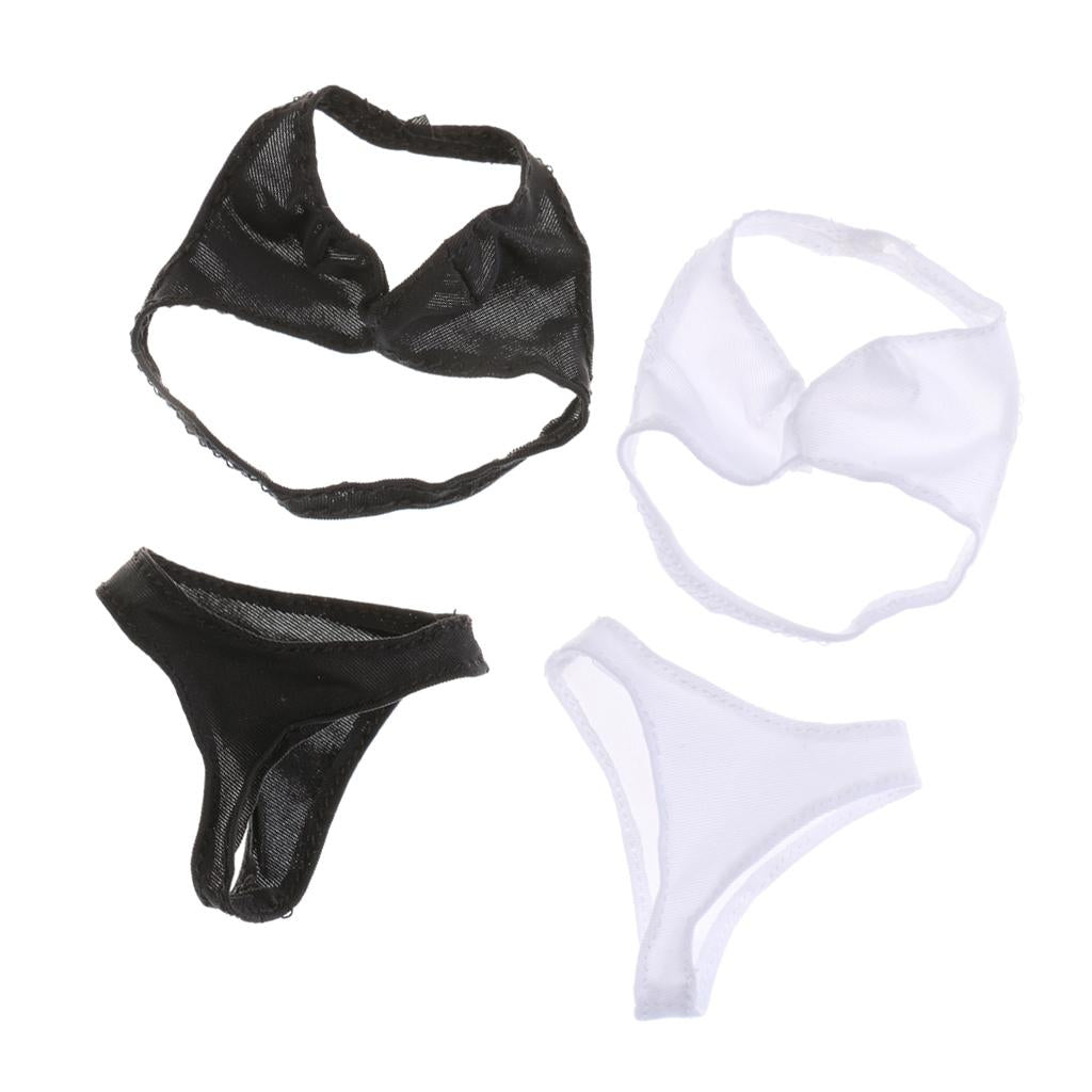 2 Sets 1/6 Bikini Bra Briefs Set for 12'' Female Action Figure Body