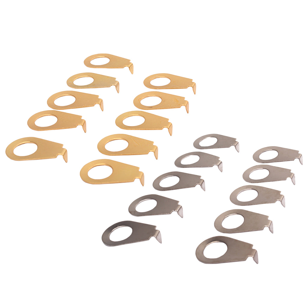20PCS Guitar Knobs Pointer Plate Knob Position Indicator Silver Gold