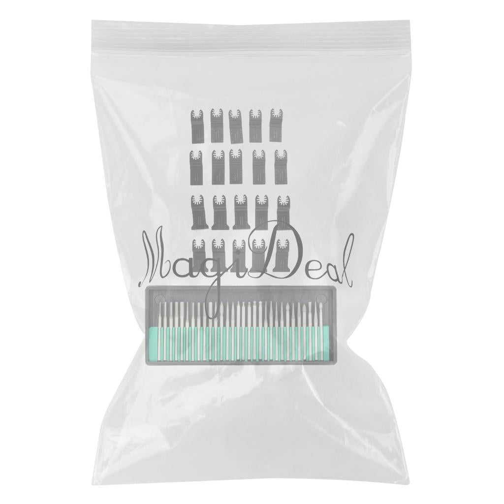 30Pcs Grinding Head 3mm Shank + Set of 20Pcs Oscillating Saw Blade