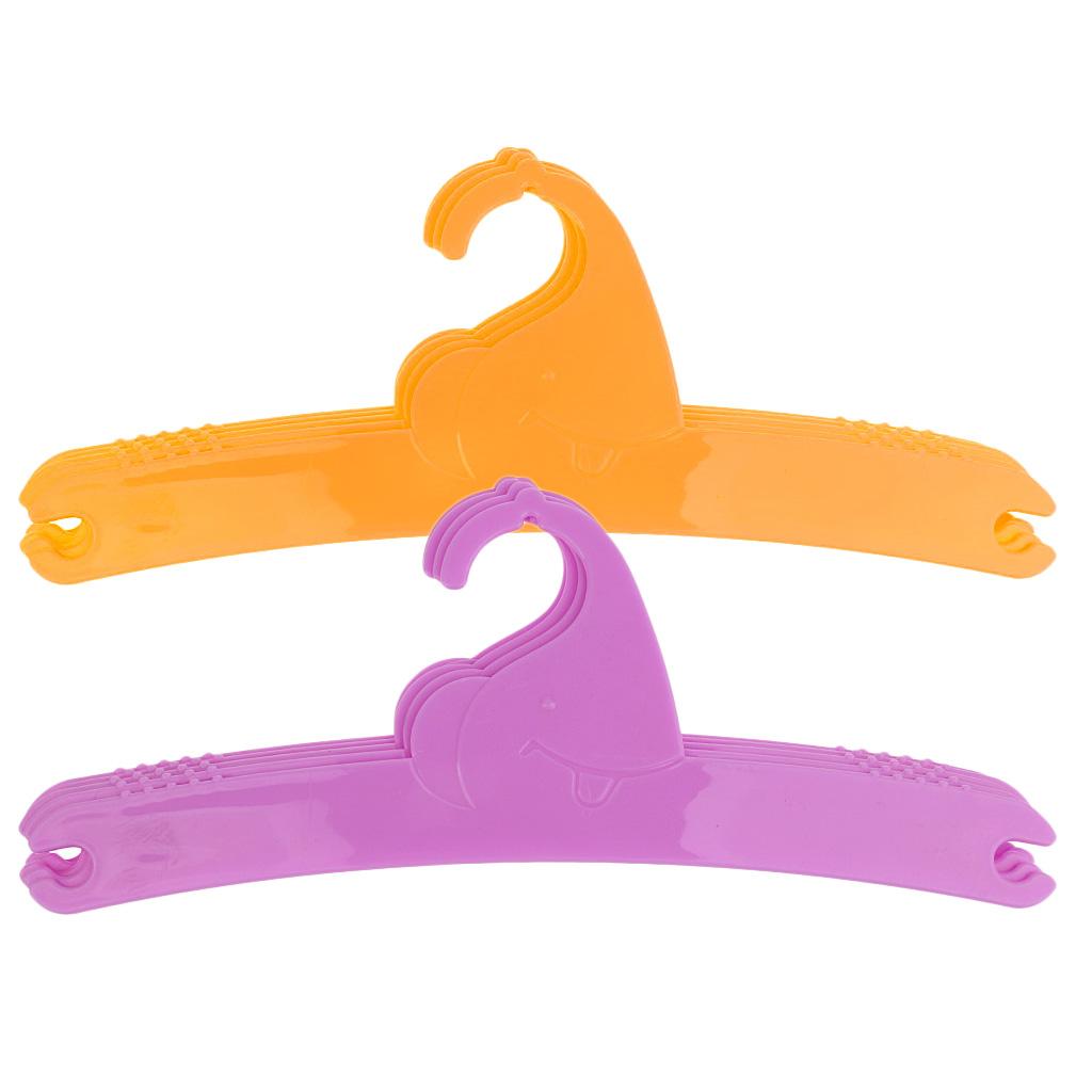 10 Pcs Children's Plastic Clothes Hangers Kids Outfit Coat Garment Hanging