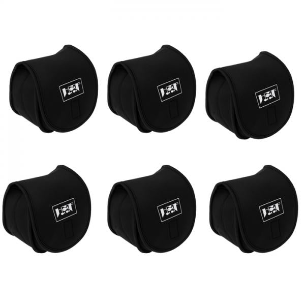 6Pcs Neoprene Fishing Reel Bag Waterproof Reel Cover Storage Pouch