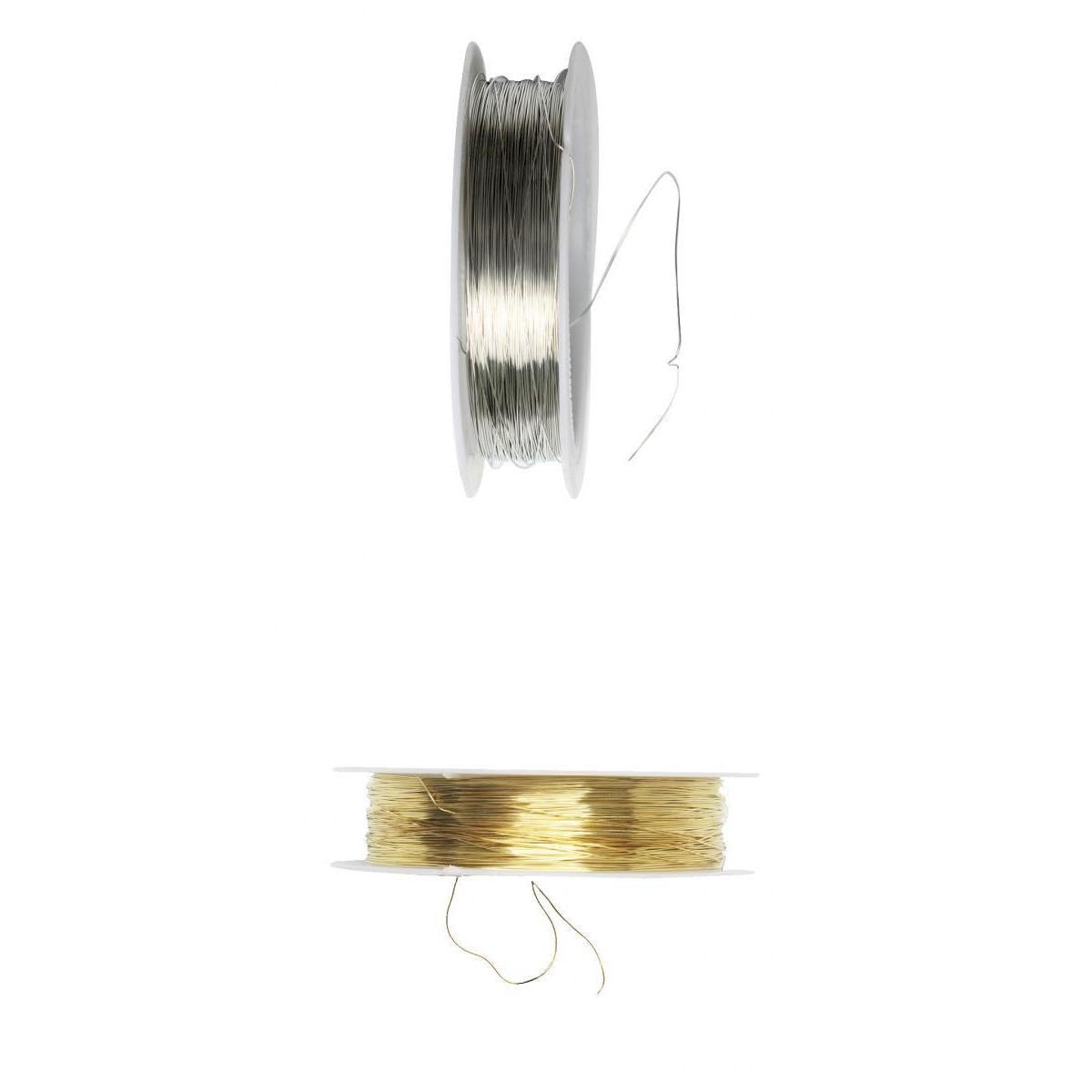 2 Rolls of 22 Meters Iron Wire for Jewelry Making Bridal Hair Jewelry 0.3mm