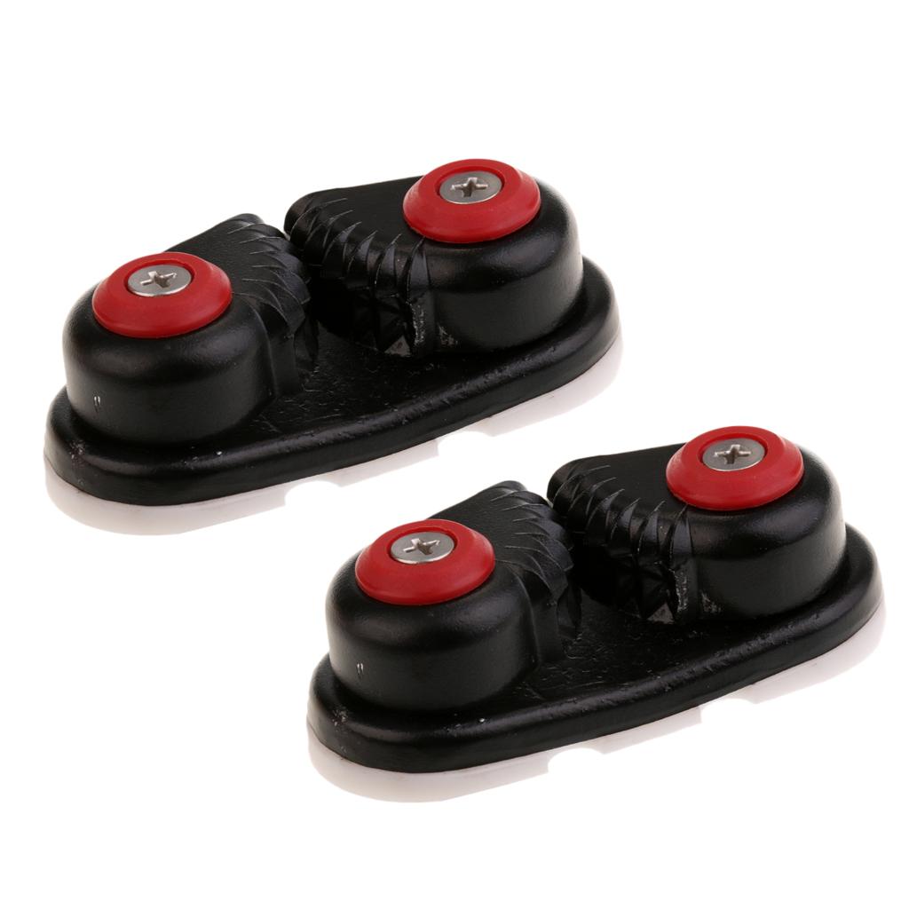 2 Pieces Boat Sailing Sailboat Ball Bearing Cam Cleat - Black