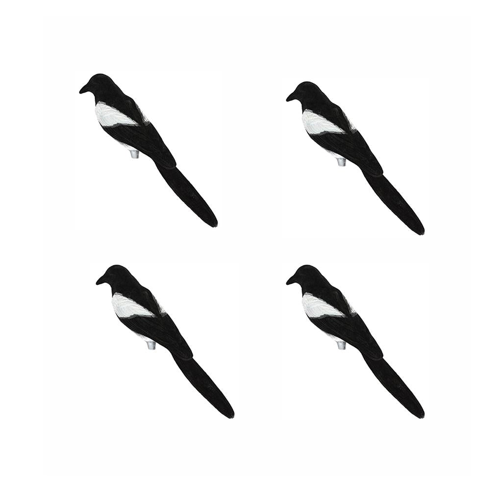 4 Piece Magpie Decoy Hunting Bait Shooting Trap Pest Control Garden Scarer