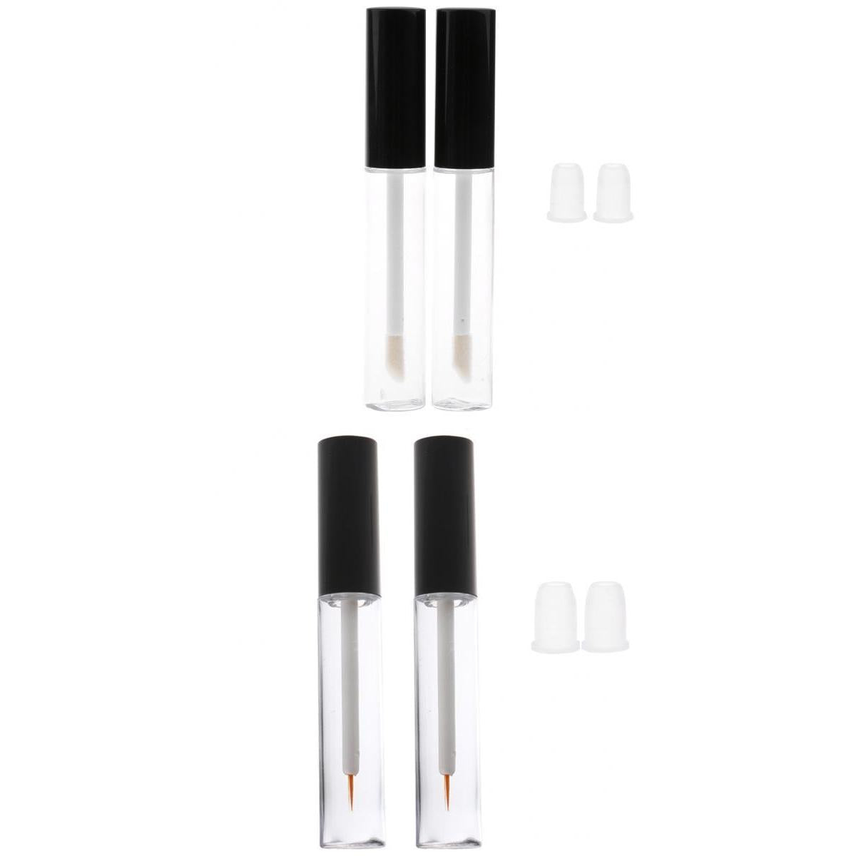 4 Pieces 7ml Refillable Empty Lip Gloss Eyeliner Tubes Essential Oil Bottles
