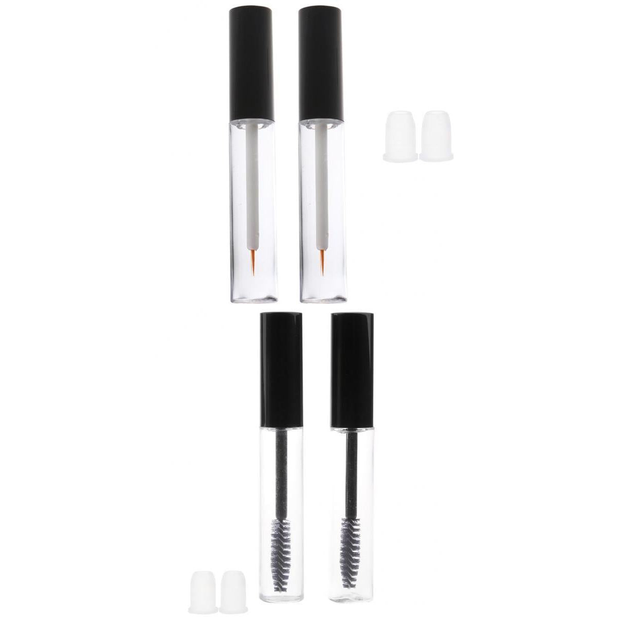 4 Pieces 7ml Refillable Empty Mascara Eyelash Growth Eyeliner Tube Bottles