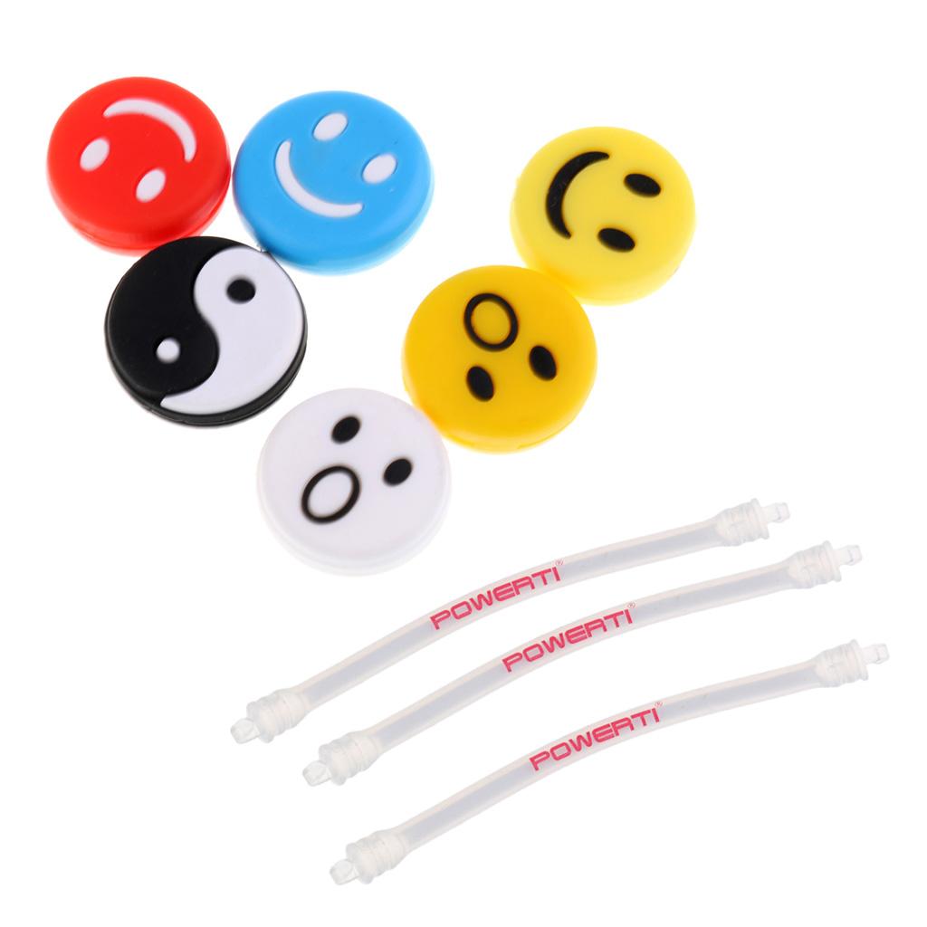 9 Pieces Tennis Racquet Vibration Dampener Shock Absorber Damper Mixed Color