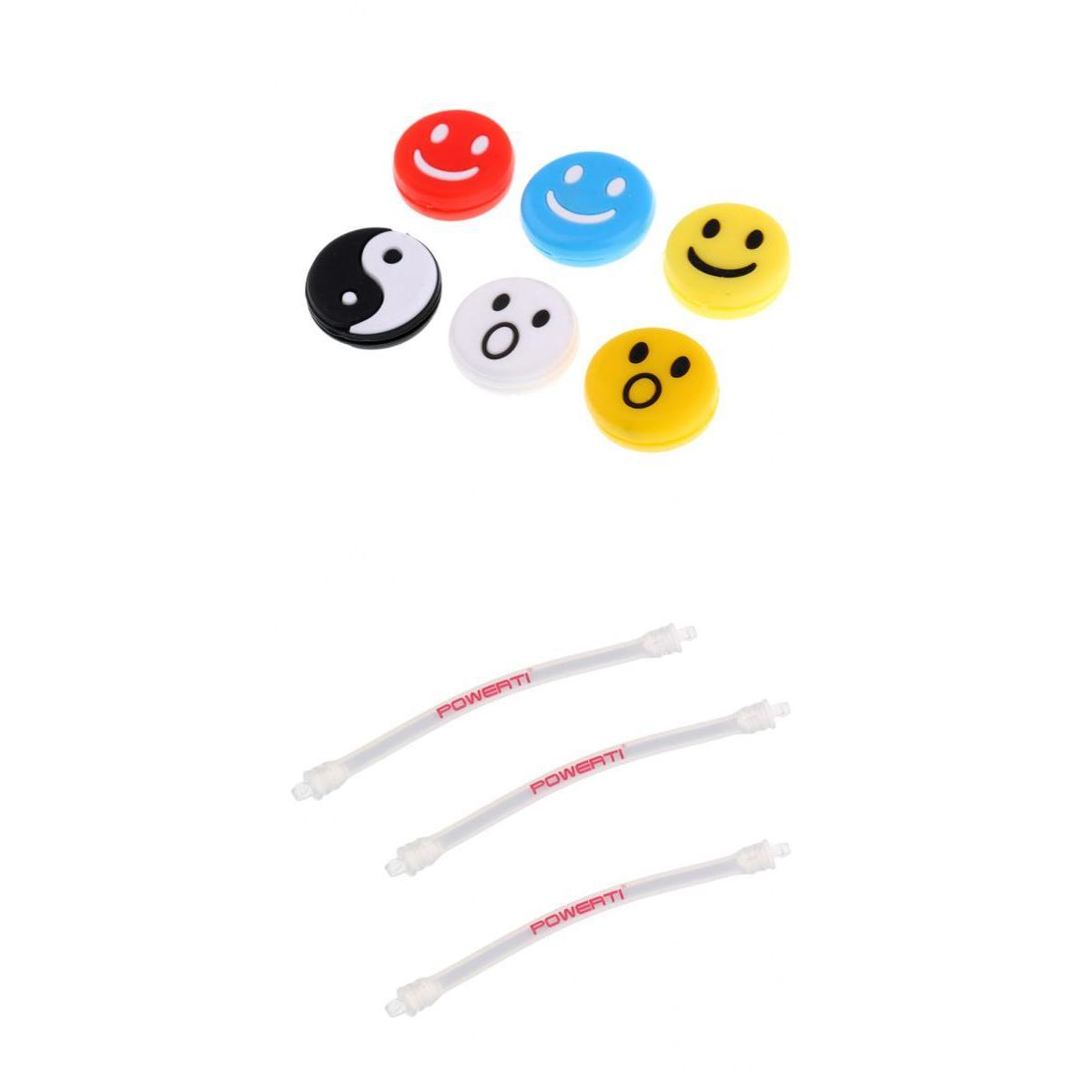 9 Pieces Tennis Racquet Vibration Dampener Shock Absorber Damper Mixed Color