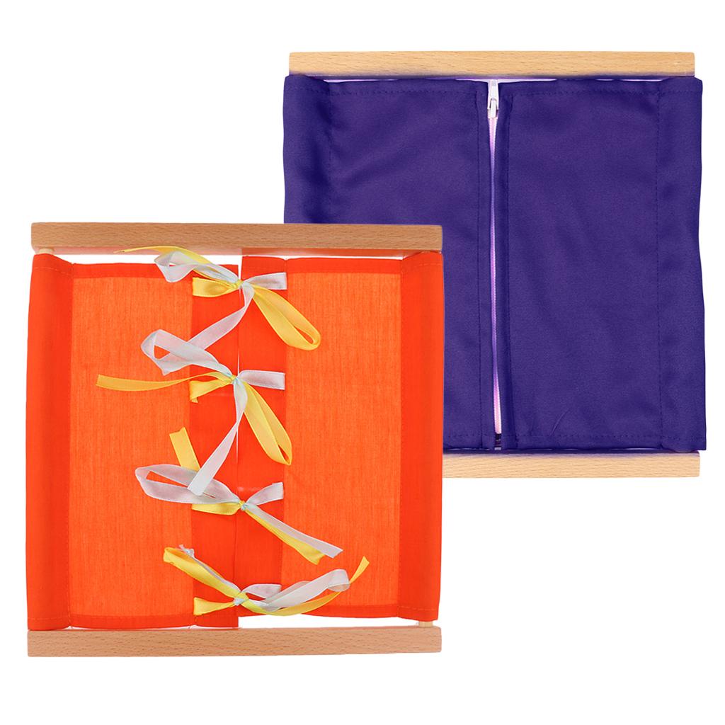 2 Pieces Montessori Material Daily Life Clothing Box Kids Preschool Aids Toy