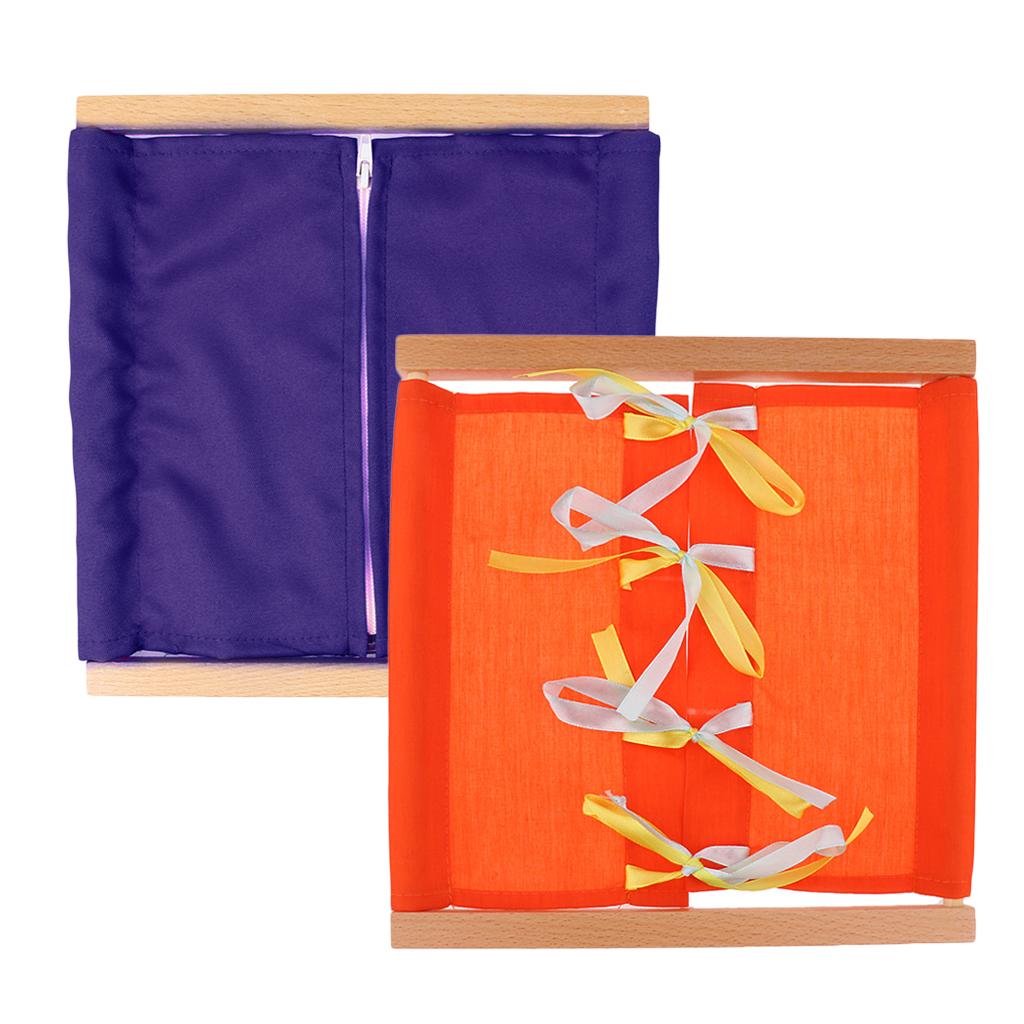 2 Pieces Montessori Material Daily Life Clothing Box Kids Preschool Aids Toy