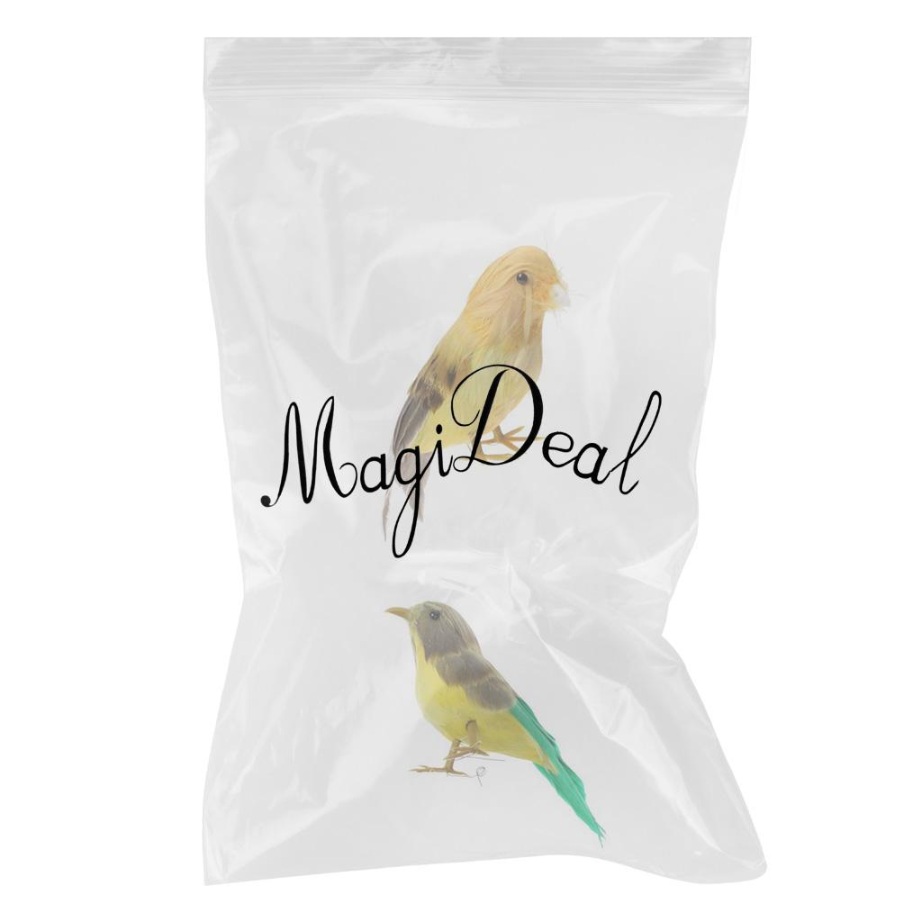 Artificial Small Bird Realistic ORNAMENTS Feather Taxidermy Tree Decor